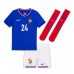 Maglia Calcio Francia Ibrahima Konate #24 Prima Divisa Bambino Europei 2024 Manica Corta (+ pantaloncini)